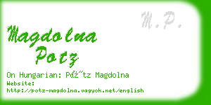 magdolna potz business card